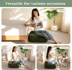 8" Washable Floor Pillow Cushion for Adults, Meditation Cushion Pillow, Removable Tufted Blended Corduroy Cover, Large Square Floor Sitting for Tatami Living Room or Yoga, 22x22 Inch, Machine Washable