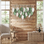 Weldomcor Large Macrame Wall Hanging, Boho Leaves Macrame Tapestry Wall Decor Handmade Woven Hanging Decor Chic Bohemian Wall Art Home Decoration for Bedroom Living Room Nursery Office 39"W x 29.5"L