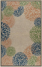 LIVEBOX Easy Jute 28''x43'' Front Porch Rug, Outdoor Non Slip Washable Kitchen Rug Modern Floral Bohemian Area Rugs Floor Hello Welcome Door Mat Carpet for Entryway Doorway(Olive 28''x43'')