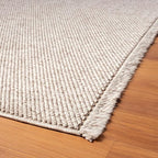 LUXE WEAVERS Solid Machine Woven Beige 2x8 Area Rug, Indoor Stain-Resistant Carpet