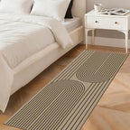 2x6 Kitchen Runner Rug for Hallways Outdoor Rug Easy Jute Rug Washable Low-Pile Non-Slip Area Rug Indoor Outdoor Carpet for Bedside Laundry Entryway Porch Long Door Mat Brown Rainbow Floor Mats