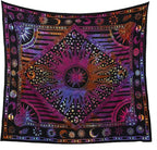 Popular Handicrafts Wall Hanging Tapestry For Bedroom Hippie Bohemian Design Indian Tapestries Bedspread 84 x 90 Inches (215cm x 230cm) Multicolor Tie Dye