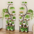Plant Stand Indoor with Grow Light - 2 Pack Tall Indoor Plant Shelf, 62" Corner Plant Holder, 8 Tiered Large S-Shape Flower Multiple Display Shelf for Home, Office