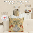 Charlotte Home Furnishings Throw Pillow Covers Decorative Boho Pillow Covers for Couch Living Room Yellow Rose Square Cushion Cases 18x18 in European Cotton Jacquard Woven for Cozy Bedroom Decor