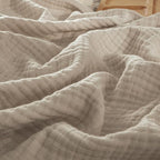PHF 100% Cotton Muslin Blanket Twin XL Size 66"x90", 4-Layer Lightweight Gauze Throw, Breathable Cloud-Soft Minimalist Blanket for Bed, Couch, Camping & Baby, Taupe, Ideal Gift