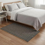 Green Jute & Cotton Braided Rug Rectangle 20" x 30" – Reversible Soft Mat for Entryway, Kitchen, Bathroom