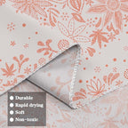 Neasow Bohemian Tapestry Wall Hanging, Pink Floral Tapestry with Dotted Daisy Medallion Print Bedroom Boho Hippie Home Decor, 60x80 inches