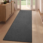 2x6 ft Kitchen Runner Rug Mat Non Slip Boho Woven Hallway Runner Washable, Soft Long Entryway Laundry Hall Floor Runners Rugs Carpet for Indoor Backdoor Bedroom Kitchen Living Room, Black
