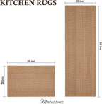 Kitchen Mats for Floor, 20"x30"+20"x59" Kitchen Rugs, Machine Washable Mats Boho Style, Absorbent Runner Rugs for Kitchen, Non-Slip, Durable, Easy Clean, Everyday Use