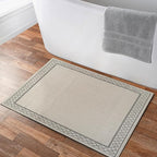 Easy Jute Rugs 2x3 Frame Bone Color Living Room Indoor Outdoor Door Mat for Patio and Kitchen Rug High Traffic Washable Easy to Clean Solid Boho Woven Design Carpet (2 x 3)