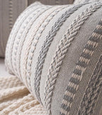 Boho Throw Pillow Covers 20x20 Inch Set of 2, Farmhouse Decorative Couch Pillow Cases, Grey Accent Pillows of Bed, Sofa Bedroom Living Room Home Decor Cushion Cover
