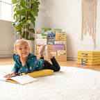 ECR4Kids SoftZone Square Floor Cushions with Handle, Flexible Seating, Yellow, 6-Piece