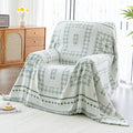 Houndstooth Sofa Covers Washable, Boho Couch Cover for Dogs Washablee, Sofa Blanket Cover, Medium Couch Covers for Recilner&Chair(1pc/Green/71×71")