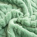 YUSOKI Queen Size Blanket Single Layer,Weight(4.4lb),370GMS-3D Stylish Design for Gift Home Decor (Sage Green,90"x90")