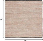 SAFAVIEH Natural Fiber Collection Area Rug - 9' x 12', Natural & Black, Farmhouse Design, Ideal for High Traffic Areas in Living Room, Bedroom & Dining Room (NF832A-9)