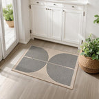 Lahome Enfys Rainbow Easy Jute Rug, 20"x32" Front Door Welcome Mat Non Slip Entry Way Rugs Indoor, Farmhouse Nature Washable Non Shedding Low Pile Floor Carpet for Porch