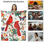 Cardinal Blanket Throw, Cardinal Gifts for Women and Men, Lightweight Soft Red Bird Blanket Fleece, Perfect for Living Room, Bedroom Decor, 60x80 Inches