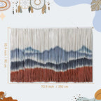 Tiamon Boho Wall Decor - 59''W x 35.4'' L Macrame Wall Hanging Dip-Dye Large Tapestry Art for Home Bathroom Farmhouse Bedroom Living Room Office Natural Modern Rustic Decoration