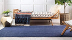 Unique Loom Braided Jute Collection Area Rug - Dhaka (2' x 3' 1" Rectangle, Navy Blue)
