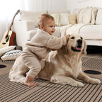 Tangsoo Rainbow Easy Jute 2x3 Outdoor Washable Rug for Entryway,Non-Slip Small Area Rug Farmhouse Throw Mats Modern Neutral Indoor Carpet for Entryway Kitchen Foyer Front Porch