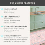 Washable Pink and Blue 8x10 Oushak Rugs for Bedroom Girls Dorm Living Room, Modern Floral Aethestic Distressed Design, Soft Faux Wool Low Pile Non Slip Stain Resistance Carpet