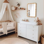 Barnyard Designs Rattan Bathroom Mirror – Rustic Farmhouse Style Handmade Wicker Rattan Frame - Boho Mirror for Nursery Wall Décor (20" x 30", Rectangular)
