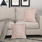 Light Pink Floral Pillow Covers 22x22 Set of 2 Vintage Rustic Old Style Cute Small Flower Cream Print Decorative Outdoor Pillowcases Farmhouse Throw Cushion Case Decor for Couch Sofa Bed