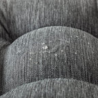 QILLOWAY Outdoor Seat/Back Chair Cushion Tufted Pillow, Spring/Summer Seasonal Replacement Cushions - Pack of 4 (Charcoal Grey/Black)