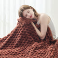 NEWCOSPLAY Super Soft Twin Blanket Coffee Premium Silky Flannel Fleece 3D Clouds Stylish Jacquard Lightweight Bed Blanket All Season Use 350GSM (Coffee, Twin(60"x80"))