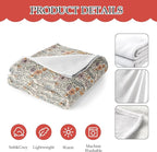 Vintage Floral Blanket - Wildflower Throw Blanket, for Couch & Bed, 50x60 Inches