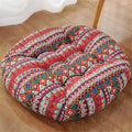 Generic Large Round Floor Cushion, Comfortable Cotton and Linen Boho Meditation Pillow Tatami Seating Cushion for Room Reading Book Nursery Room Balcony,G,60*60cm(2pcs)