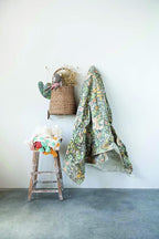 Creative Co-Op Soft Woven Cotton Throw with Tufted Dots and Tassels, Multicolor