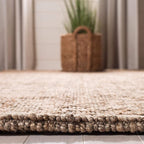 SAFAVIEH Natural Fiber Collection Accent Rug - 4' x 6', Grey, Handmade Farmhouse Country Boho Rustic Jute, Ideal for High Traffic Areas in Entryway, Living Room, Bedroom (NF808F)