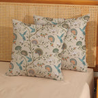 Chinoiserie Pillow Covers 18x18 Inch Set of 2 Blue Green Bird Floral Throw Pillows Vintage Plants Flower Decorations Pillow Cases Outdoor Chinoiserie Decor Linen Cushion Cover for Couch Home