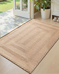 Color&Geometry Handwoven Jute Entry Rug - Natural Textured Front Door Mat 48"x72", Non-Slip Durable & Eco-Friendly Doormat for High-Traffic Entrance, Rustic Farmhouse Welcome Mat, Jute Sand