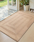 Color&GeometryHHandwoven Jute Entry Rug - Natural Textured Front Door Mat 36"x60", Non-Slip Durable & Eco-Friendly Doormat for High-Traffic Entrance, Rustic Farmhouse Welcome Mat, Jute Sand
