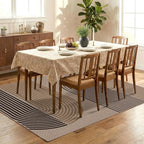 GarveeHome Modern Rainbow Easy Jute 4x6 Area Rug, Indoor/Outdoor Reversible Low Pile Non-Slip & Washable Carpet for Living Room, Bedroom, Kitchen, Sunroom