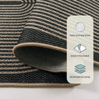 Lahome Enfys Modern Rainbow Kitchen Runner Rug, 2x8 Easy Jute Rug Runners for Hallways Entry Farmhouse Indoor Outdoor Carpet, Contemporary Washable Non Slip Runner for Laundry Room Porch