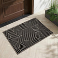 GarveeHome Rainbow Easy Jute Rug 2x3 Entryway Rug Indoor Outdoor Front Door Mat Neutral Non Slip Non Shedding Washable Farmhouse Kitchen Carpet