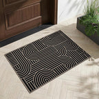 GarveeHome Rainbow Easy Jute Rug 2x3 Entryway Rug Indoor Outdoor Front Door Mat Neutral Non Slip Non Shedding Washable Farmhouse Kitchen Carpet