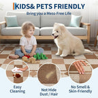 GarveeHome Easy Jute Rug 10x13 Washable Rugs for Farmhouse Living Room Checkered Indoor Outdoor Rug for Patio Non-Slip No Shed Jute Rugs Geometric Carpet for Dining Room Backyard Office, Brown