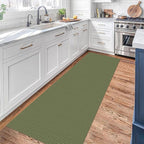 KOZYFLY Runners for Hallways 2x7 ft Washable Kitchen Runner Non Slip Rubber Backed Hall Runners Cotton Entryway Runner Rugs Floor Carpet for Indoor Backdoor Bedroom Kitchen, Bright Green/Earthy Green