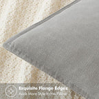 MIULEE Decorative Linen Pillow Covers 20x20 Inch Light Gray Boho Farmhouse Neutral Couch Throw Pillows for Bed Pack of 2 Accent Modern Pillowcase Sofa Livingroom Home Decor