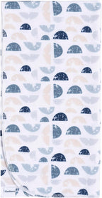 Gerber Unisex Baby 100% Cotton Flannel Receiving Blankets 30x30 Inches (Pack of 4), Coastal Calm, One Size