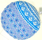 INDIAN CRAFT CASTLE 24" Mandala Barmeri Large Floor Pillow Cover Cushion Meditation Seating Ottoman Throw Cover Hippie Decorative Zipped Bohemian Pouf Ottoman Poufs, Pom Pom Pillow Cases
