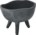 Creative Co-Op Boho Terracotta Footed Bowl, Slate Grey