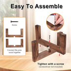 Plant Stand, Indoor/Outdoor Wood Plant Holder, Single Flower Pot Stand, Sturdy Planter Stands, Fit 5-15 Inch Pots