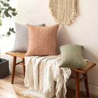 MIULEE Pack of 2 Decorative Burlap Linen Throw Pillow Covers Modern Farmhouse Pillowcase Rustic Woven Textured Cushion Cover for Sofa Couch Bed 20x20 Inch Khaki