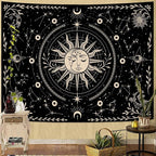 Spenlife Celestial Sun and Moon Tapestry Cosmic Tapestry for Bedroom Astral Tapestries Wall Hanging Bedroom Living Room Wall Art and Home Decor 44x60