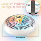 party greeting Wheel of Emotions Feelings Pillow Round Velvet Feelings Wheel Emotion Throw Pillow Circle Seating Floor Cushion for Office Home Room Sofa Decor Counselor Physical Therapist Gifts(Pastel